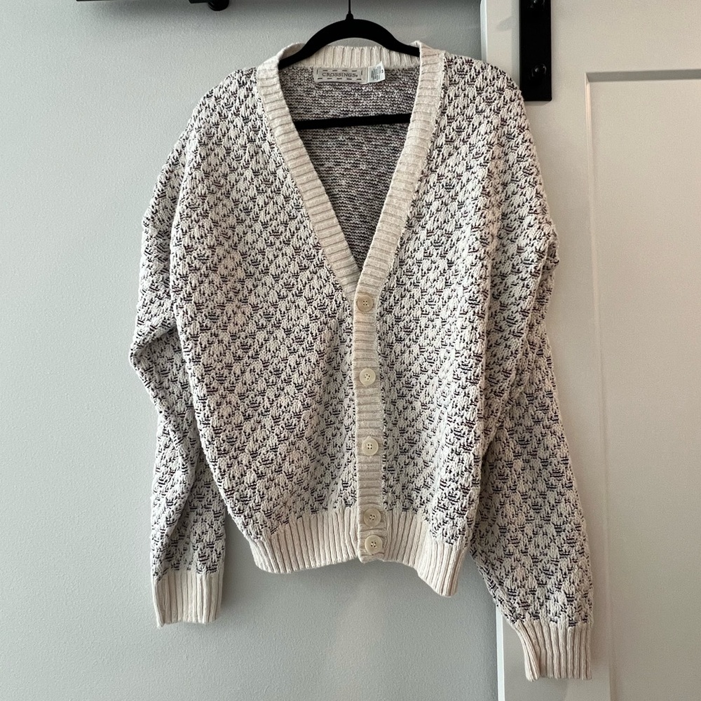 Vintage cream and color cardigan
